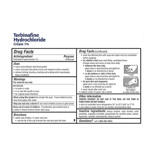 Terbinafine HCl 1 % Cream