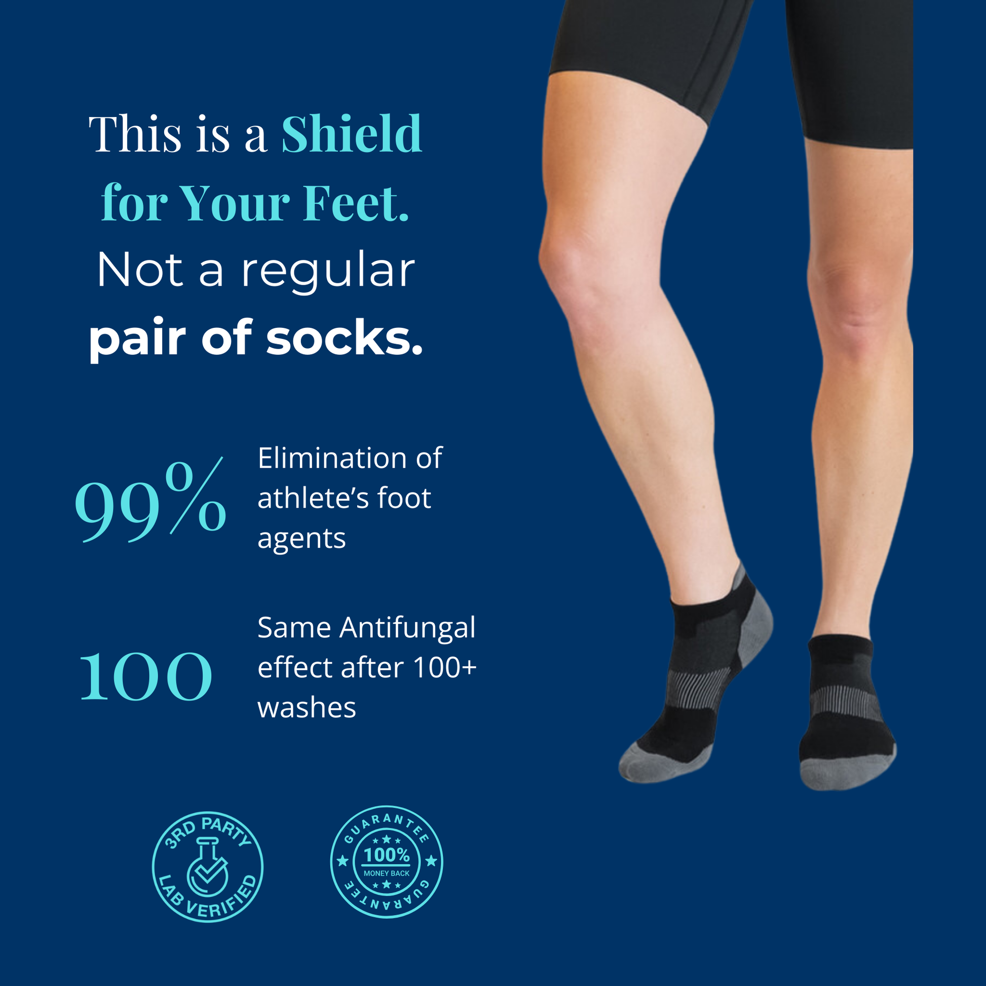 Antifungal socks for athlete’s foot – moisture-wicking and lab-tested socks to prevent foot fungus and odor.