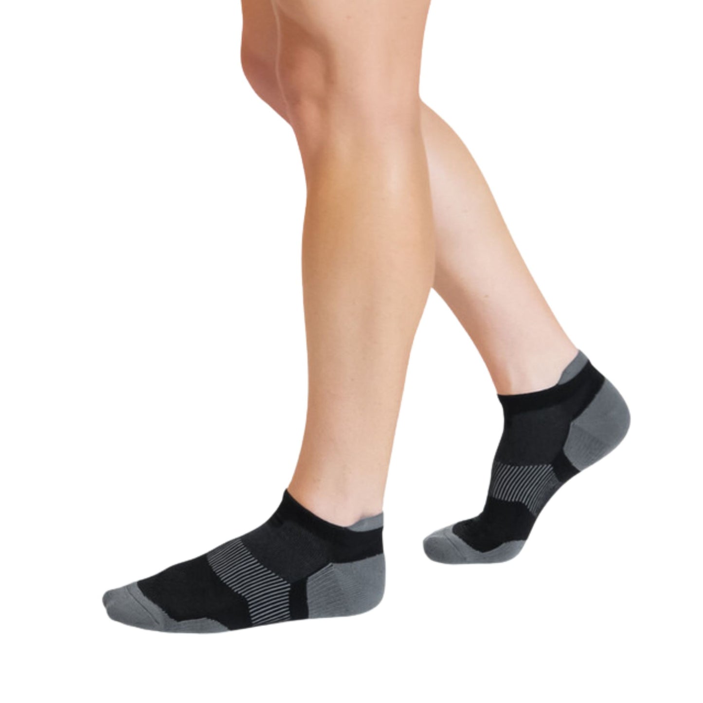 Side view of black antifungal socks – moisture-wicking socks for foot fungus prevention.